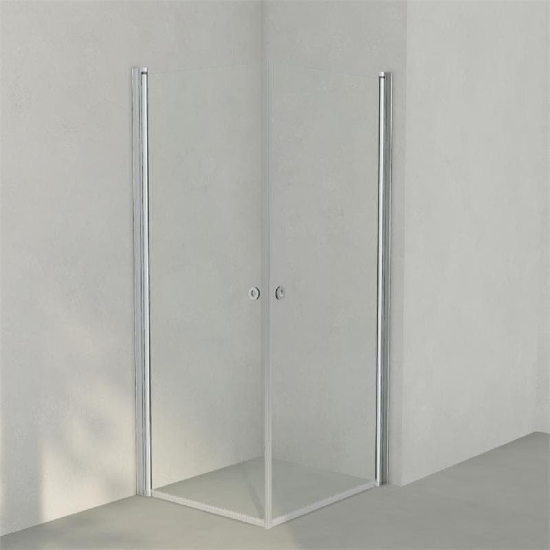 INR Dusjhjørne LINC ANGEL Klart Glass Matt aluminium / 80x90cm / Klart glass INR Iconic Nordic Rooms Dusjhjørne INR-51202989