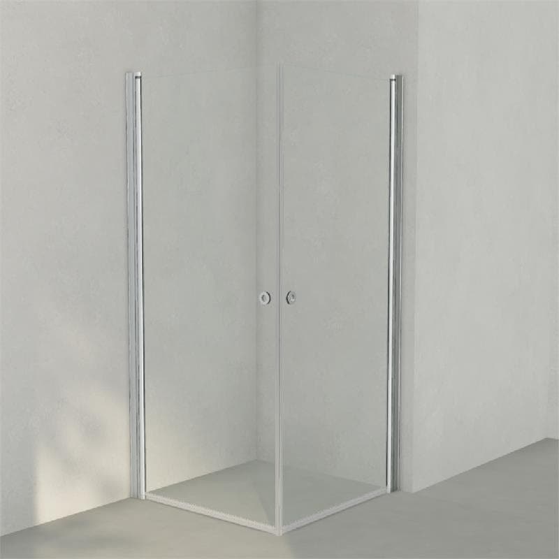 INR Dusjhjørne LINC ANGEL Klart Glass Matt aluminium / 90x90cm / Klart glass INR Iconic Nordic Rooms Dusjhjørne INR-51202999