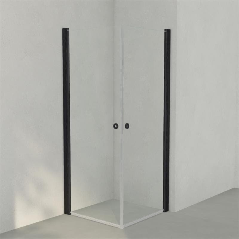 INR Dusjhjørne LINC ANGEL Klart Glass Svart matt / 80x80cm / Timeless klart glass INR Iconic Nordic Rooms Dusjhjørne INR-51211188