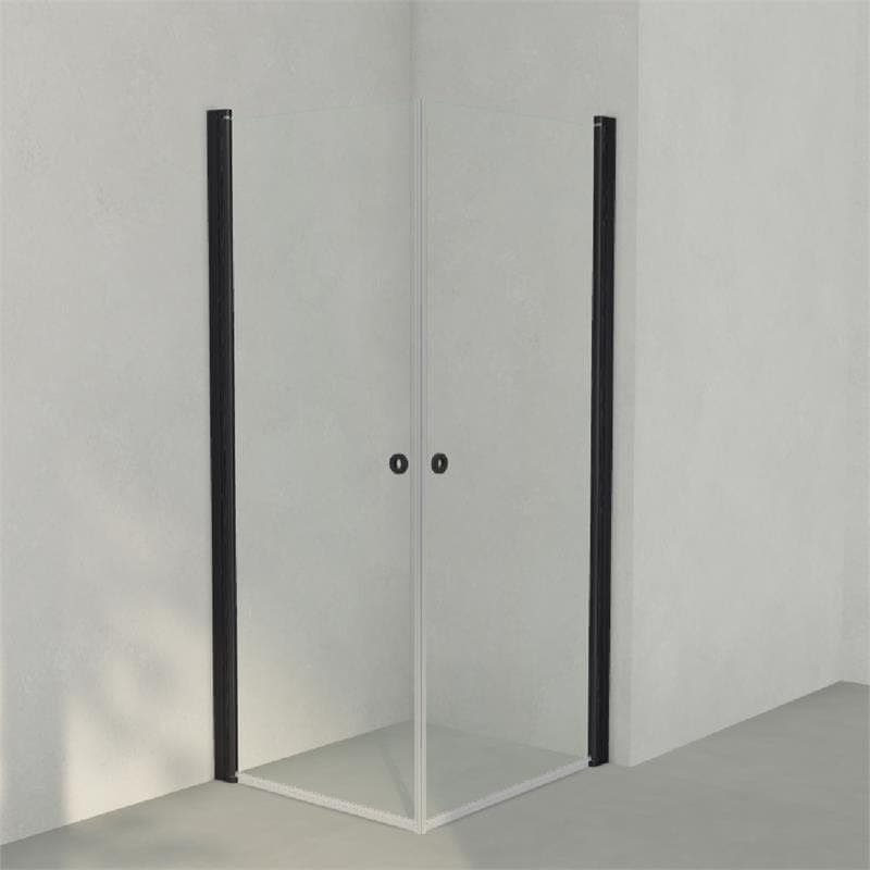 INR Dusjhjørne LINC ANGEL Klart Glass Svart matt / 80x90cm / Klart glass INR Iconic Nordic Rooms Dusjhjørne INR-51202189