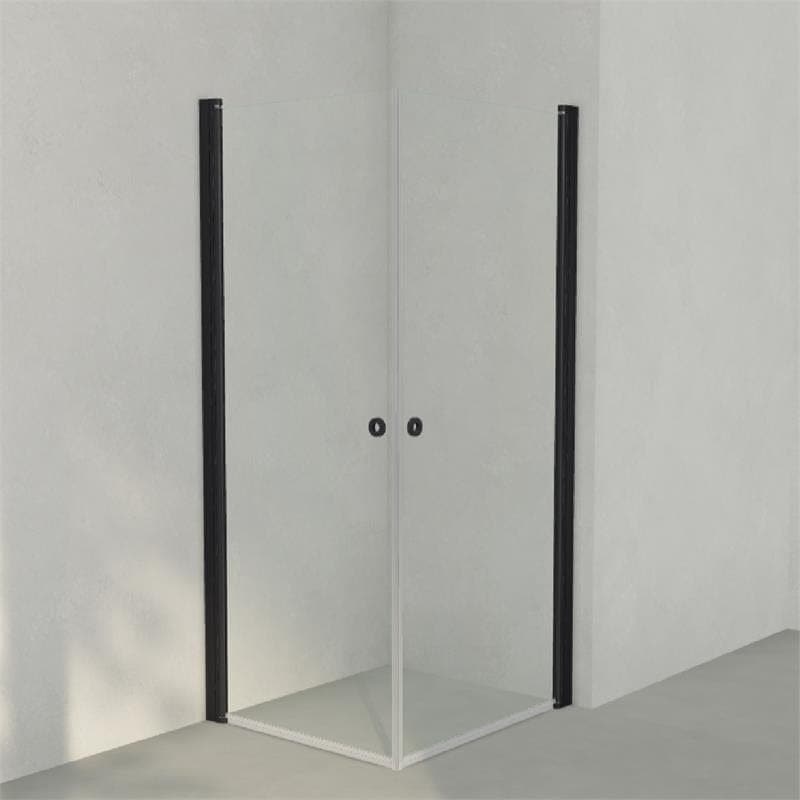 INR Dusjhjørne LINC ANGEL Klart Glass Svart matt / 80x90cm / Timeless klart glass INR Iconic Nordic Rooms Dusjhjørne INR-51211189