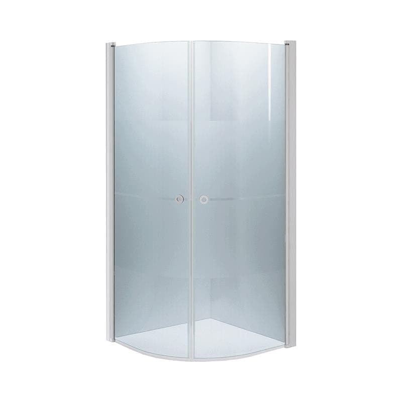 INR Dusjhjørne LINC NIAGARA Frostet/Stripe Glass Hvit matt / 100x100cm / Stripe glass INR Iconic Nordic Rooms Dusjhjørne INR-56030211