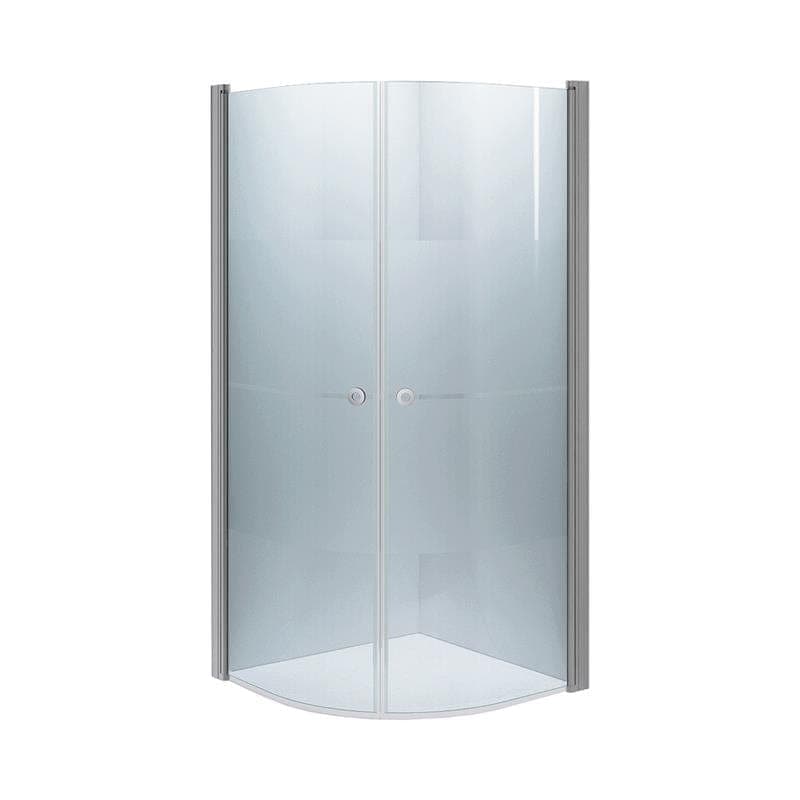 INR Dusjhjørne LINC NIAGARA Frostet/Stripe Glass Matt aluminium / 80x90cm / Stripe glass INR Iconic Nordic Rooms Dusjhjørne INR-56030989