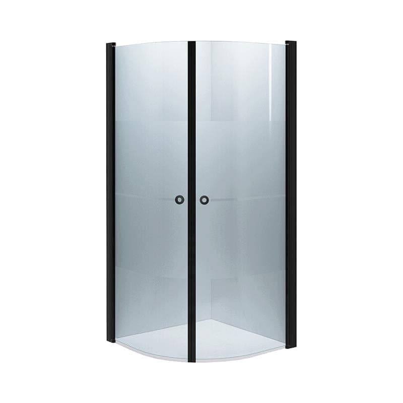 INR Dusjhjørne LINC NIAGARA Frostet/Stripe Glass Svart matt / 100x100cm / Stripe glass INR Iconic Nordic Rooms Dusjhjørne INR-56030111