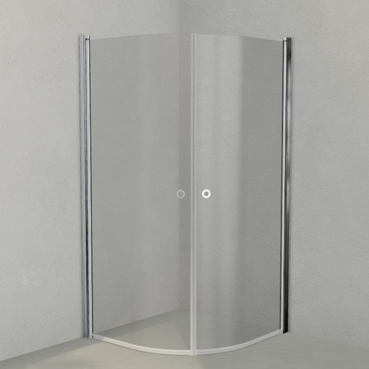 INR Dusjhjørne LINC NIAGARA Original, Grått Glass Krom / 100x100cm / Grått glass INR Iconic Nordic Rooms Dusjhjørne INR-56003311