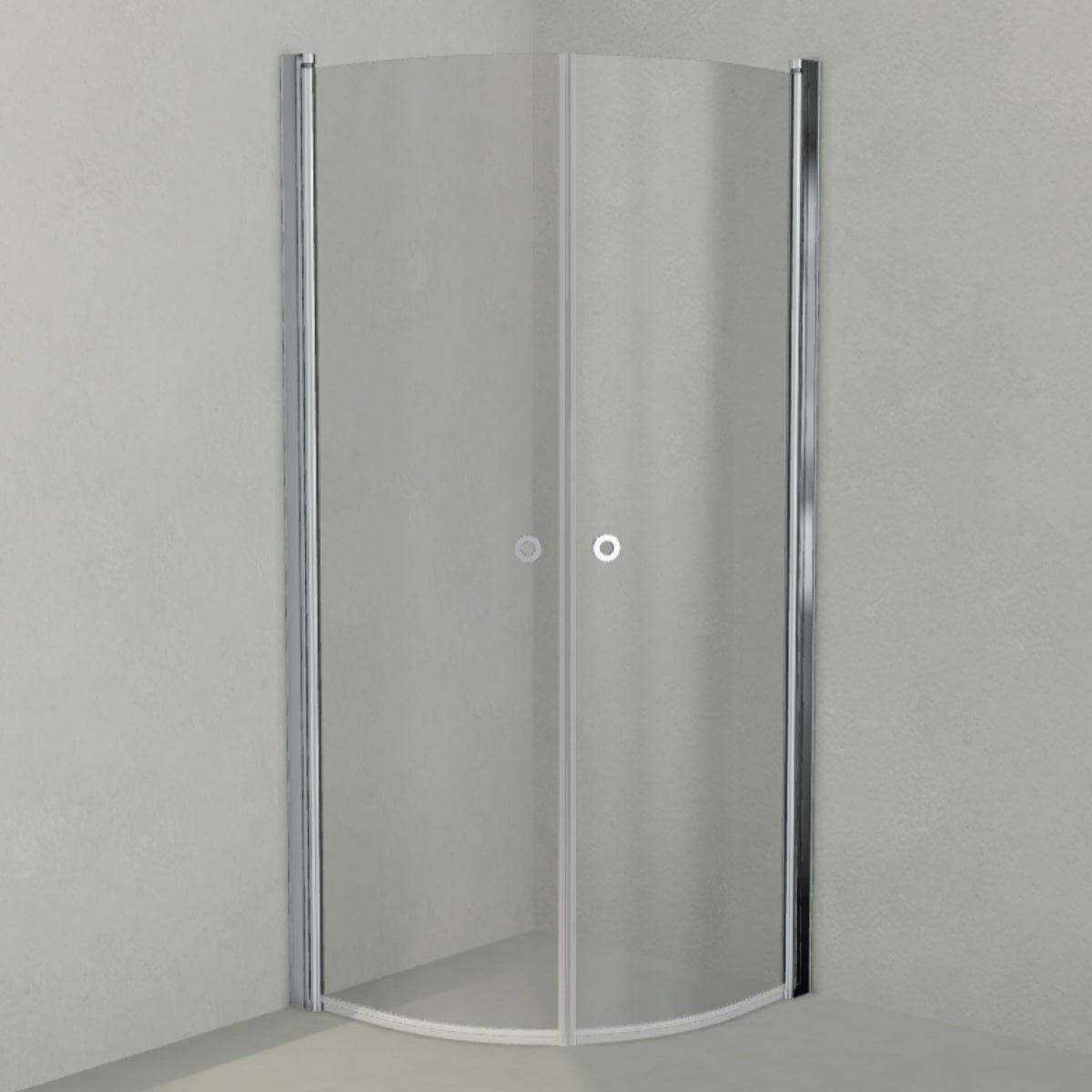 INR Dusjhjørne LINC NIAGARA Original, Grått Glass Krom / 80x80cm / Grått glass INR Iconic Nordic Rooms Dusjhjørne INR-56003388