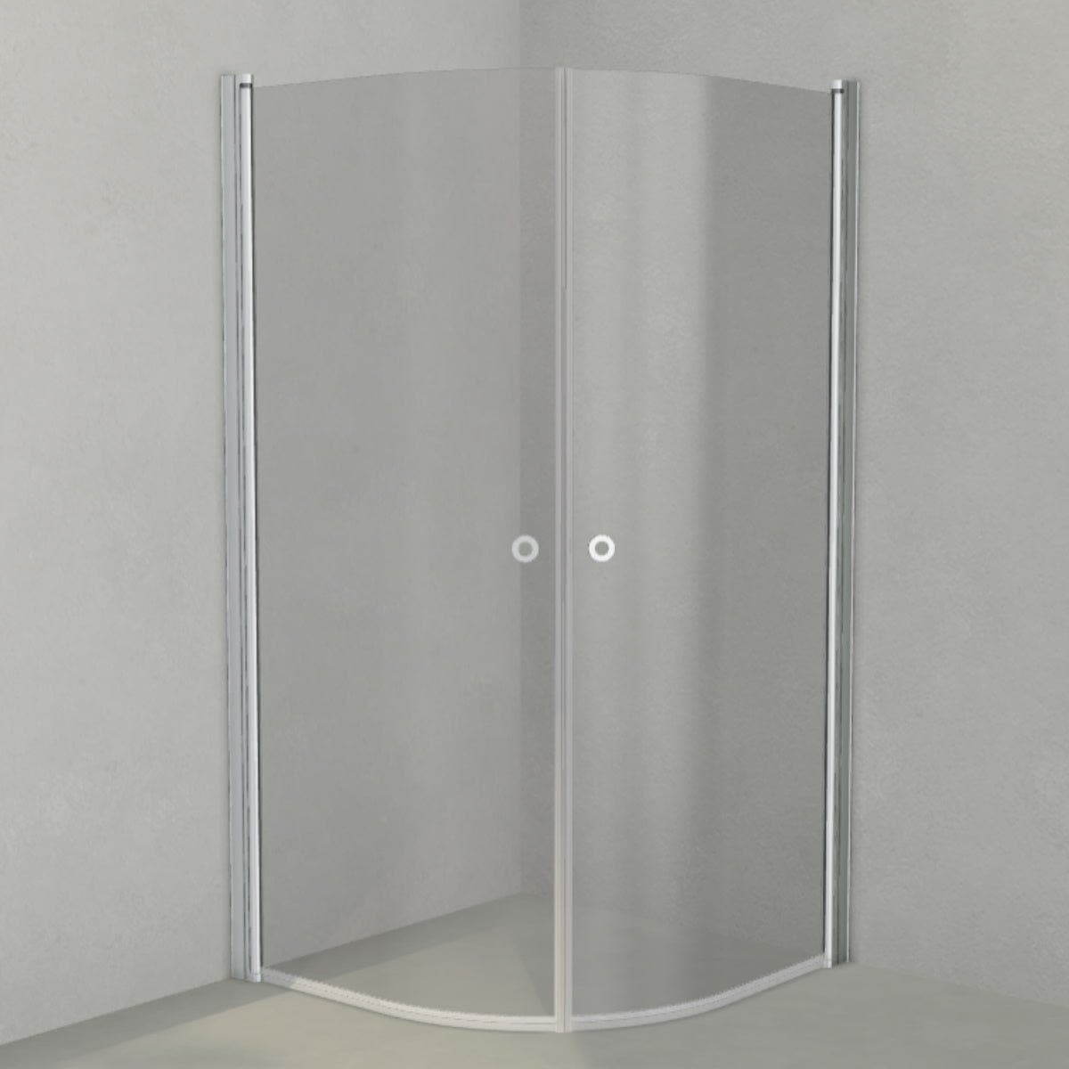 INR Dusjhjørne LINC NIAGARA Original, Grått Glass Matt aluminium / 100x100cm / Grått glass INR Iconic Nordic Rooms Dusjhjørne INR-56003911