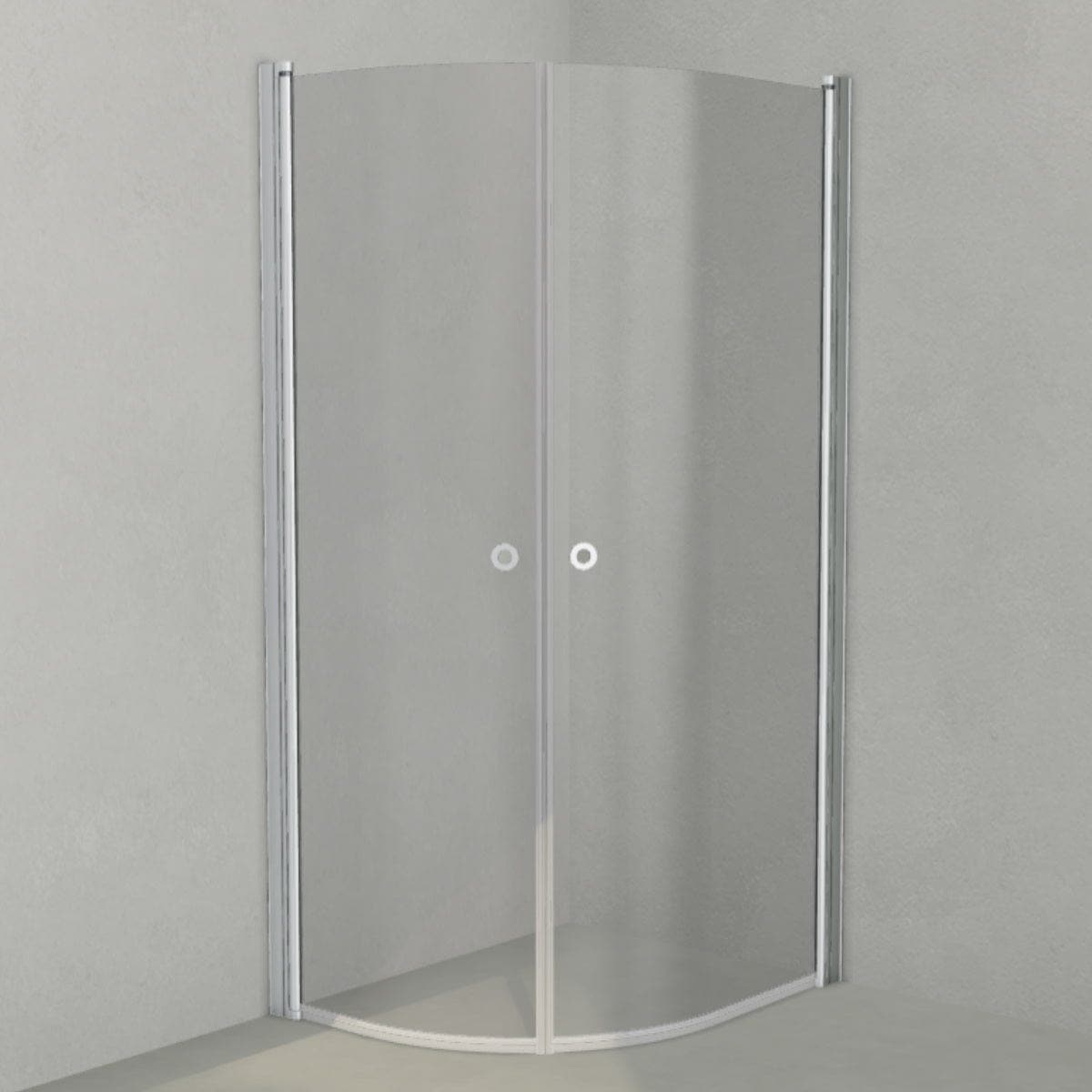 INR Dusjhjørne LINC NIAGARA Original, Grått Glass Matt aluminium / 80x100cm / Grått glass INR Iconic Nordic Rooms Dusjhjørne INR-56003981