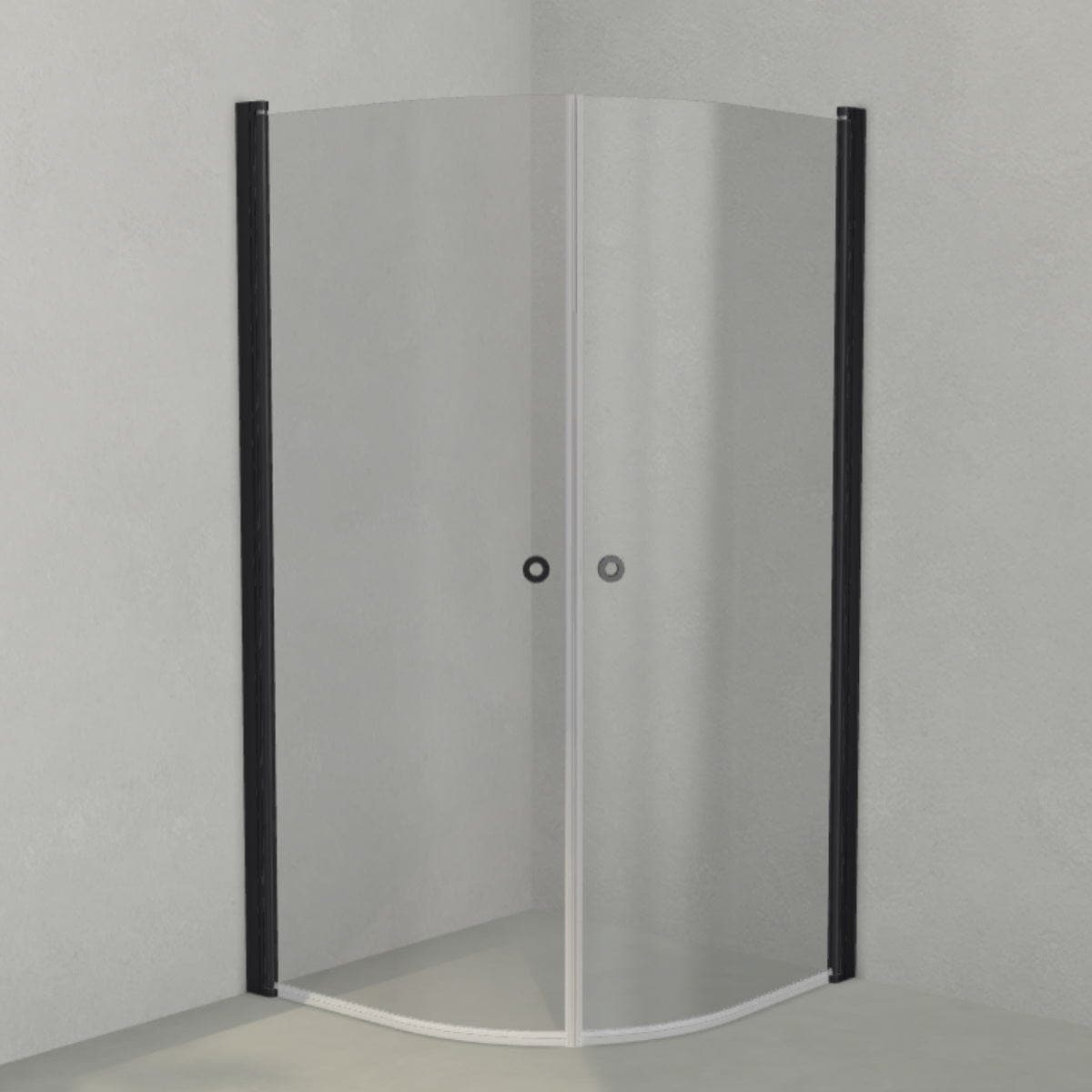 INR Dusjhjørne LINC NIAGARA Original, Grått Glass Svart matt / 100x100cm / Grått glass INR Iconic Nordic Rooms Dusjhjørne INR-56003111