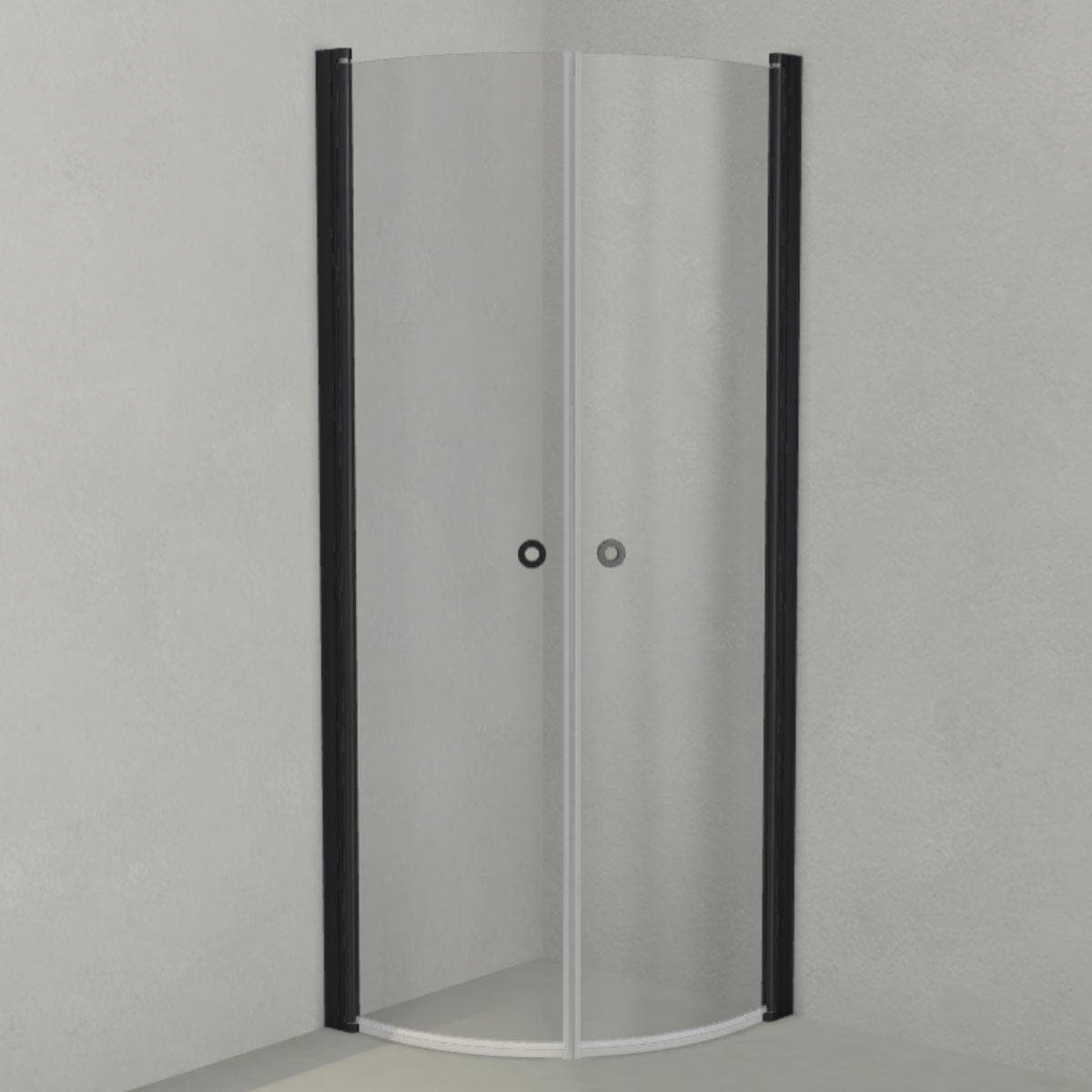 INR Dusjhjørne LINC NIAGARA Original, Grått Glass Svart matt / 70x70cm / Grått glass INR Iconic Nordic Rooms Dusjhjørne INR-56003177