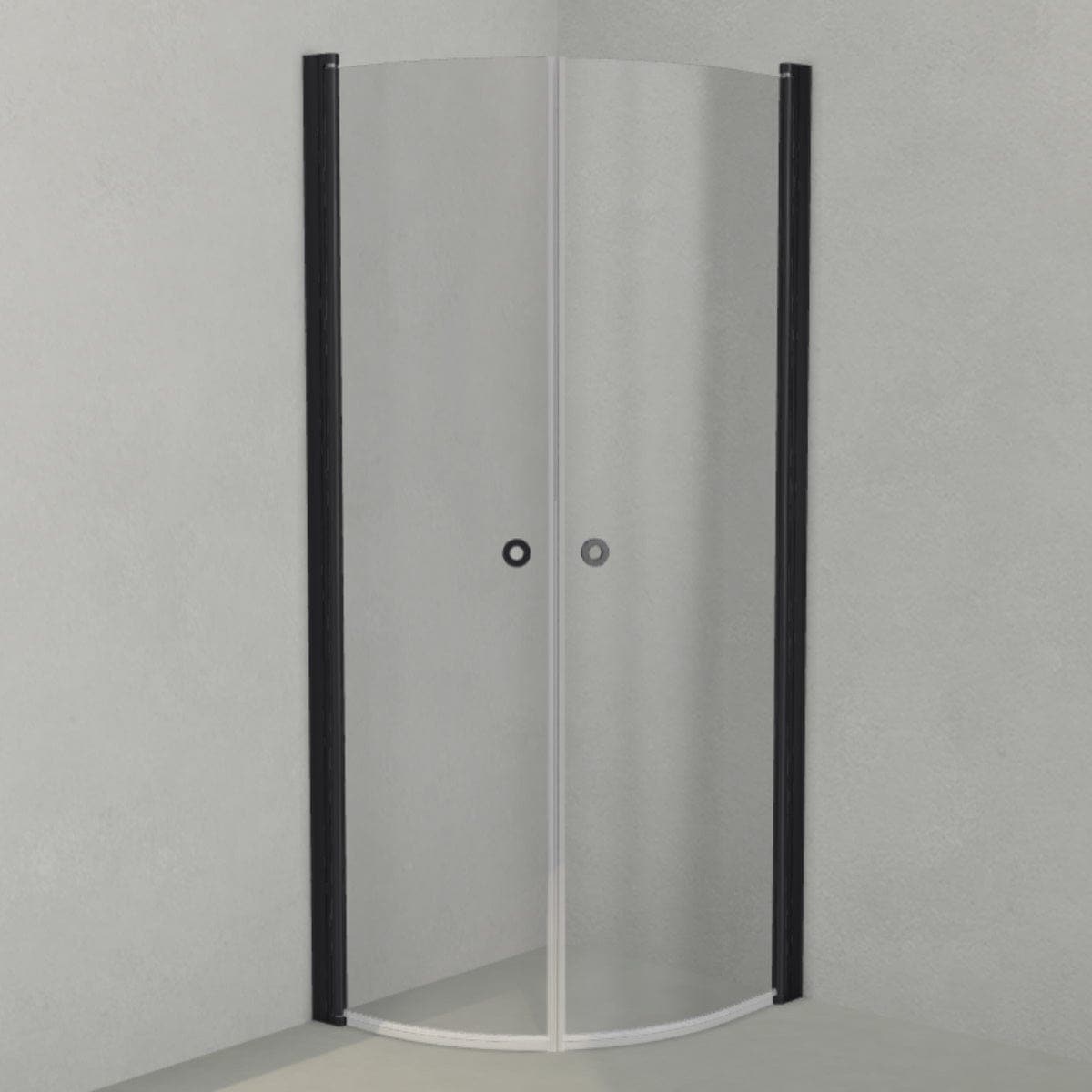 INR Dusjhjørne LINC NIAGARA Original, Grått Glass Svart matt / 70x80cm / Grått glass INR Iconic Nordic Rooms Dusjhjørne INR-56003178