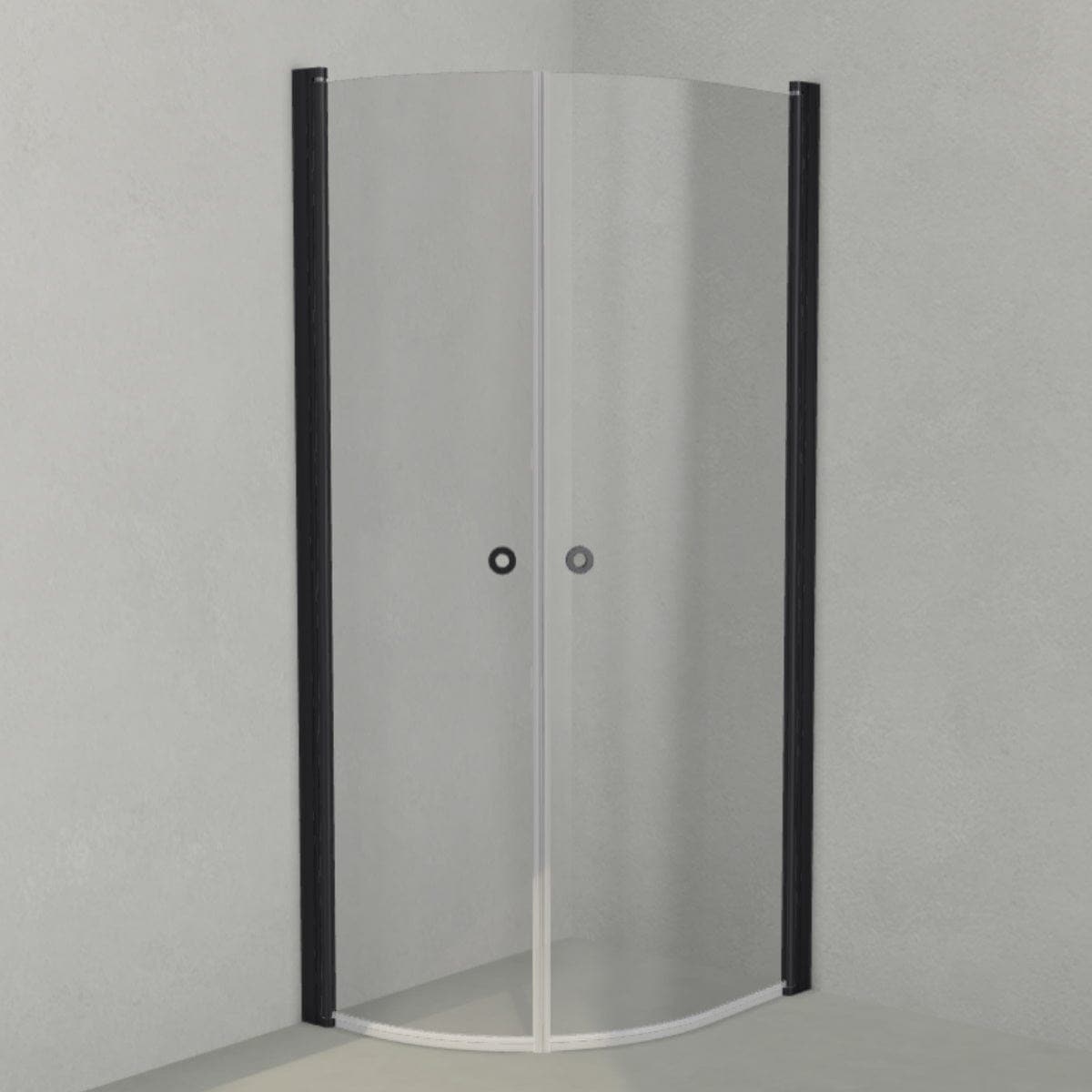 INR Dusjhjørne LINC NIAGARA Original, Grått Glass Svart matt / 70x90cm / Grått glass INR Iconic Nordic Rooms Dusjhjørne INR-56003179