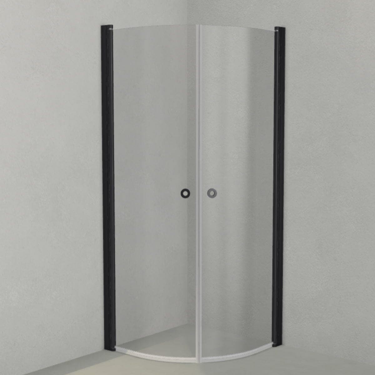 INR Dusjhjørne LINC NIAGARA Original, Grått Glass Svart matt / 80x80cm / Grått glass INR Iconic Nordic Rooms Dusjhjørne INR-56003188