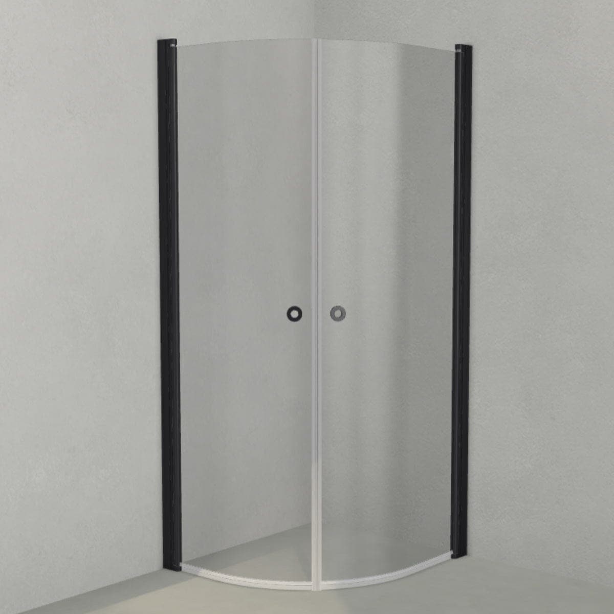 INR Dusjhjørne LINC NIAGARA Original, Grått Glass Svart matt / 80x90cm / Grått glass INR Iconic Nordic Rooms Dusjhjørne INR-56003189