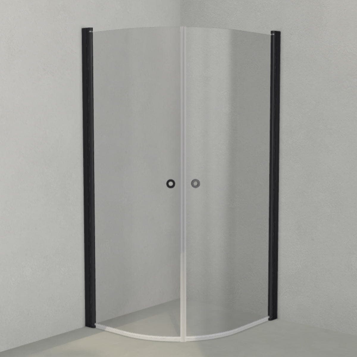 INR Dusjhjørne LINC NIAGARA Original, Grått Glass Svart matt / 90x100cm / Grått glass INR Iconic Nordic Rooms Dusjhjørne INR-56003191