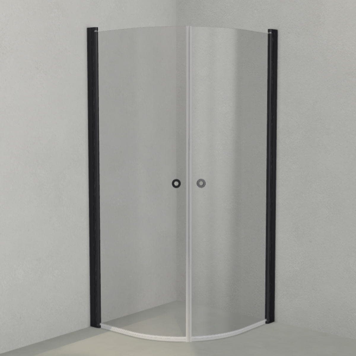 INR Dusjhjørne LINC NIAGARA Original, Grått Glass Svart matt / 90x90cm / Grått glass INR Iconic Nordic Rooms Dusjhjørne INR-56003199