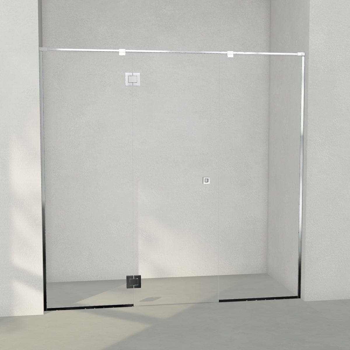 INR Iconic Nordic Rooms Dusjnisje ARC 7 Frame Måltilpasset Krom / Opal Klart Glass Dusjnisje