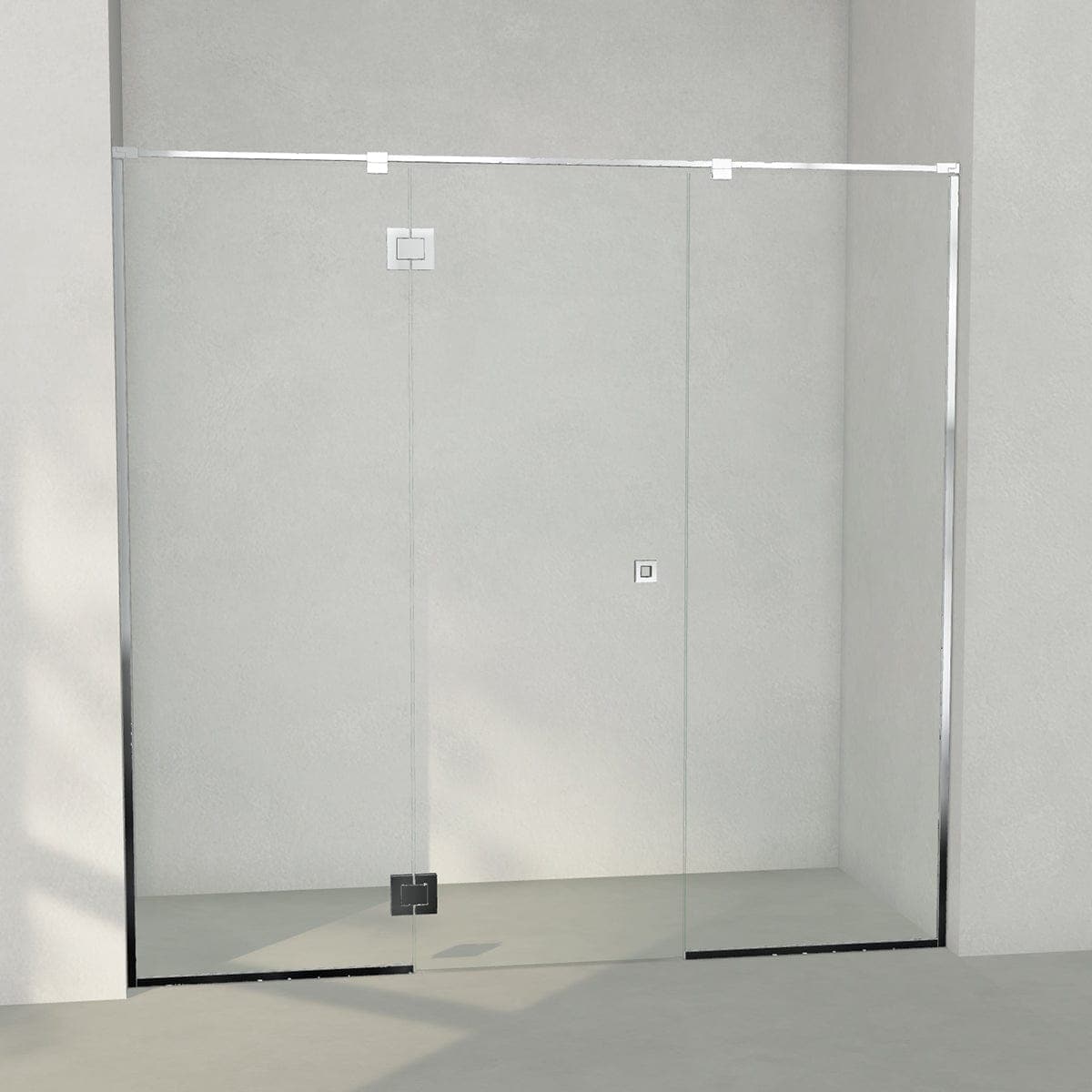 INR Iconic Nordic Rooms Dusjnisje ARC 7 Frame Måltilpasset Krom / Timeless Klart Glass Dusjnisje