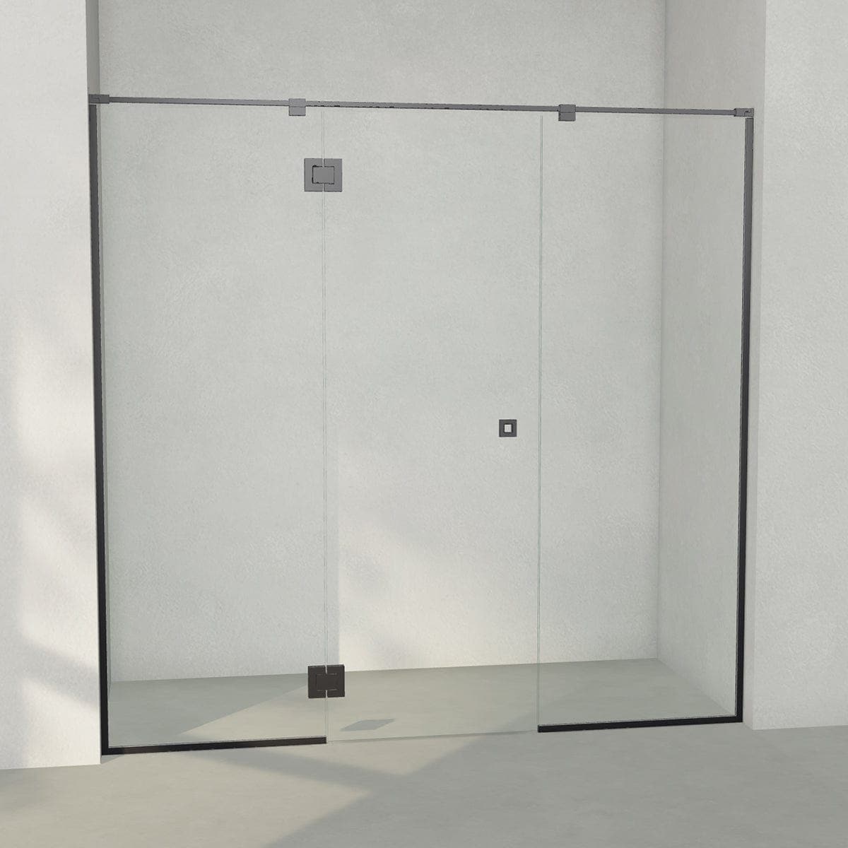 INR Iconic Nordic Rooms Dusjnisje ARC 7 Frame Måltilpasset Svart Matt / Timeless Klart Glass Dusjnisje