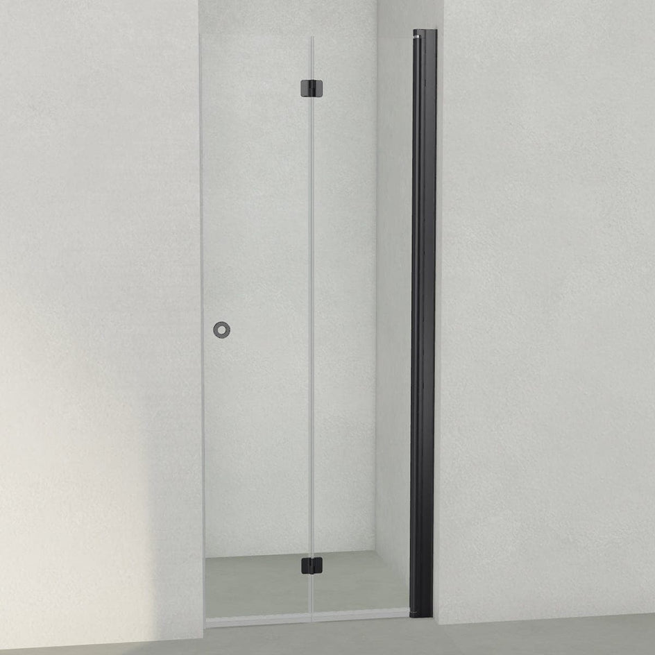 INR Dusjnisje LINC 2 Flex - klart glass Svart matt / 80cm / Høyre hengslet INR Iconic Nordic Rooms Dusjnisje INR-502202180