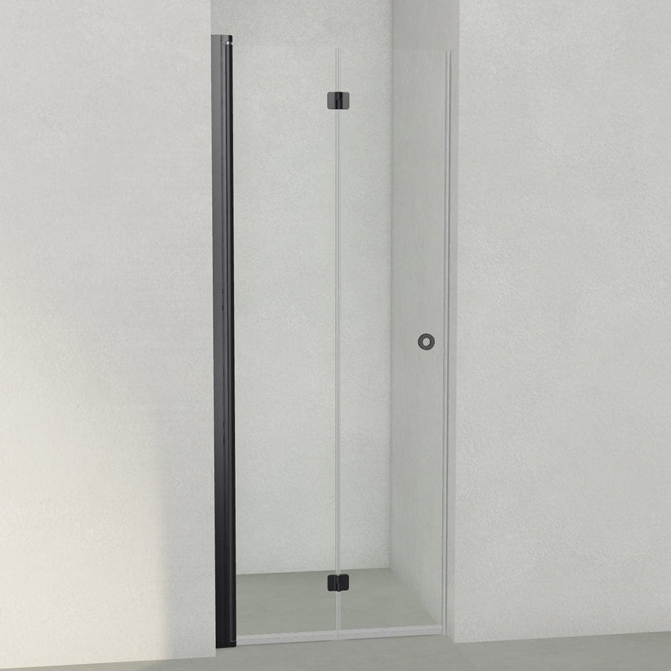 INR Dusjnisje LINC 2 Flex - klart glass Svart matt / 80cm / Venstre hengslet INR Iconic Nordic Rooms Dusjnisje INR-502102180