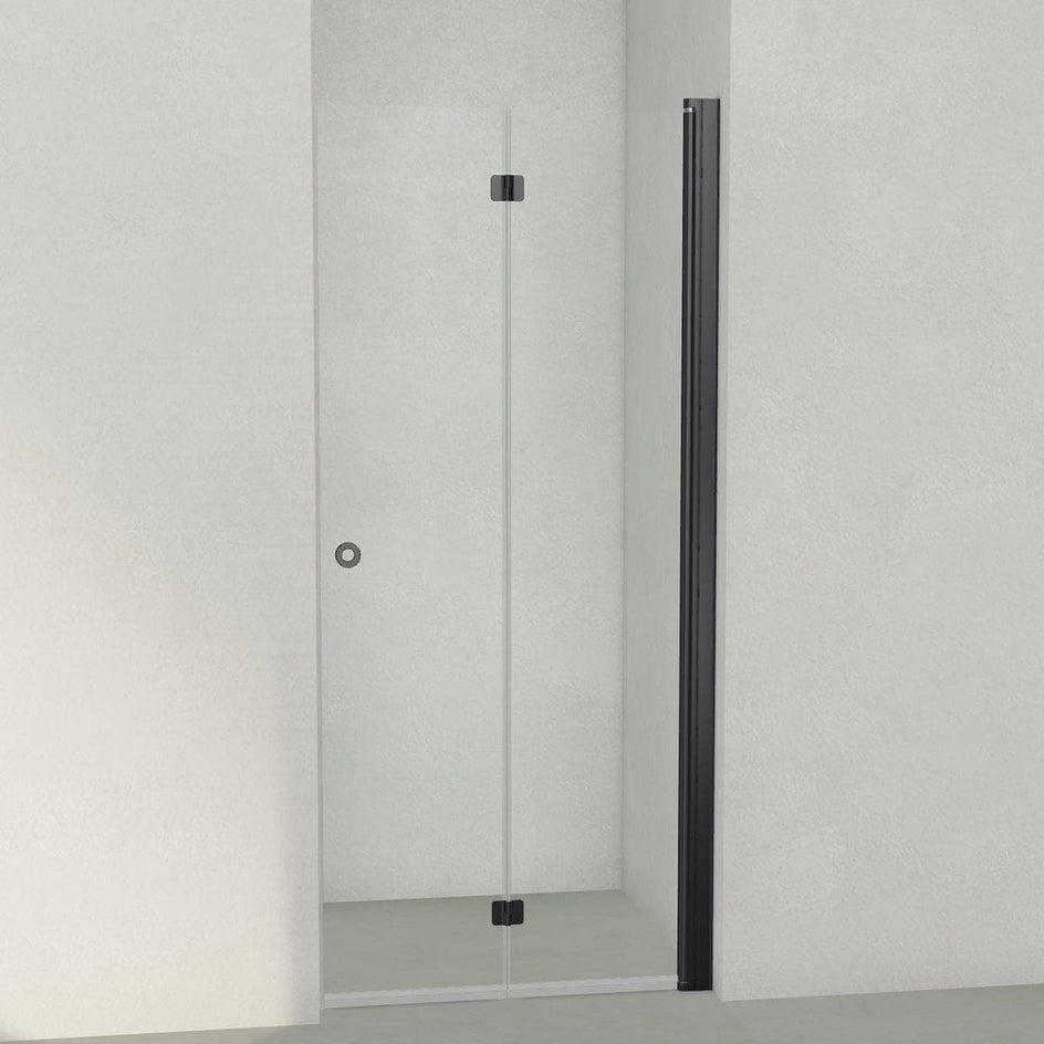 INR Dusjnisje LINC 2 Flex - klart glass Svart matt / 90cm / Høyre hengslet INR Iconic Nordic Rooms Dusjnisje INR-502202190