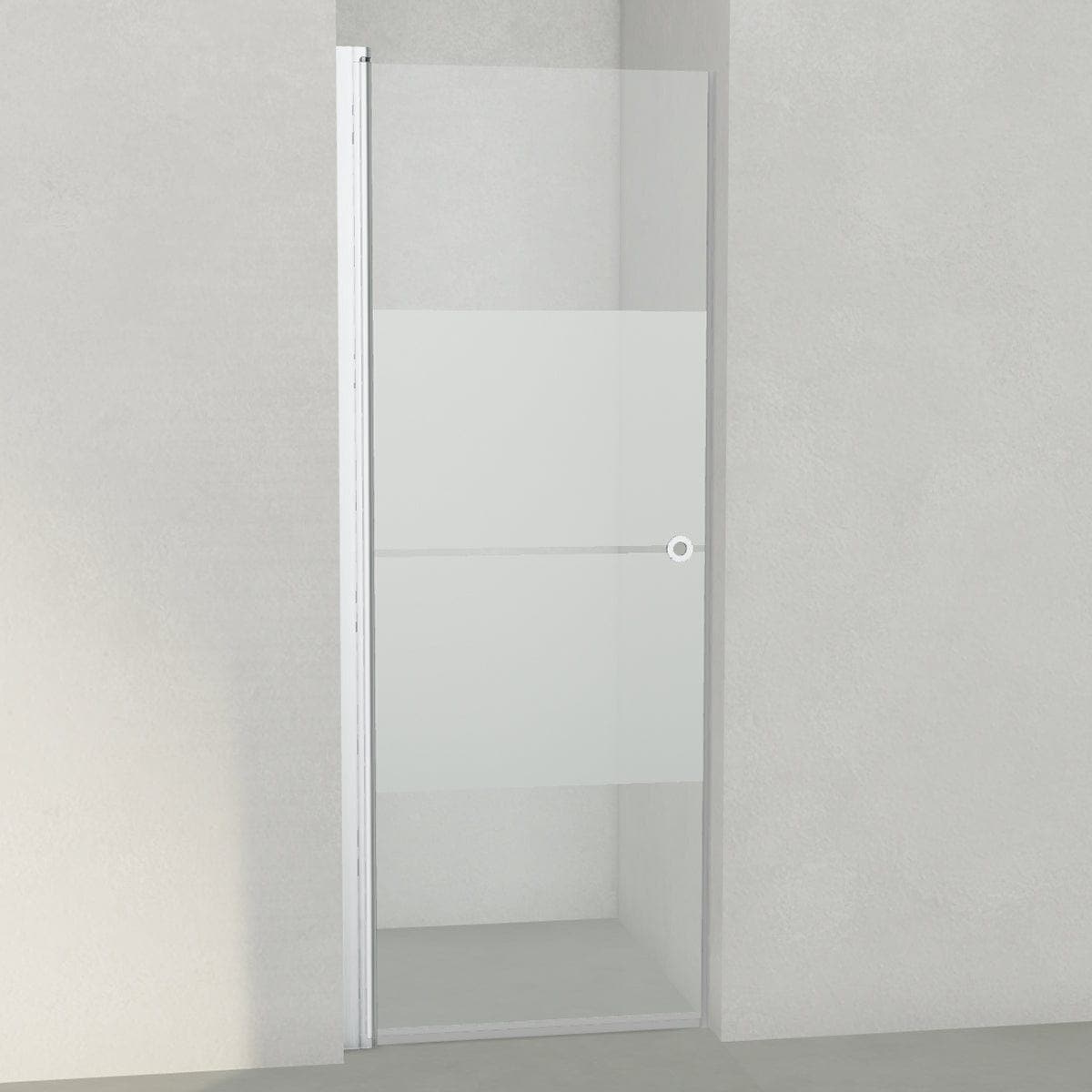 INR Dusjnisje LINC 2 Original Matt aluminium / 77,5cm / Stripe glass INR Iconic Nordic Rooms Dusjnisje INR-50230980