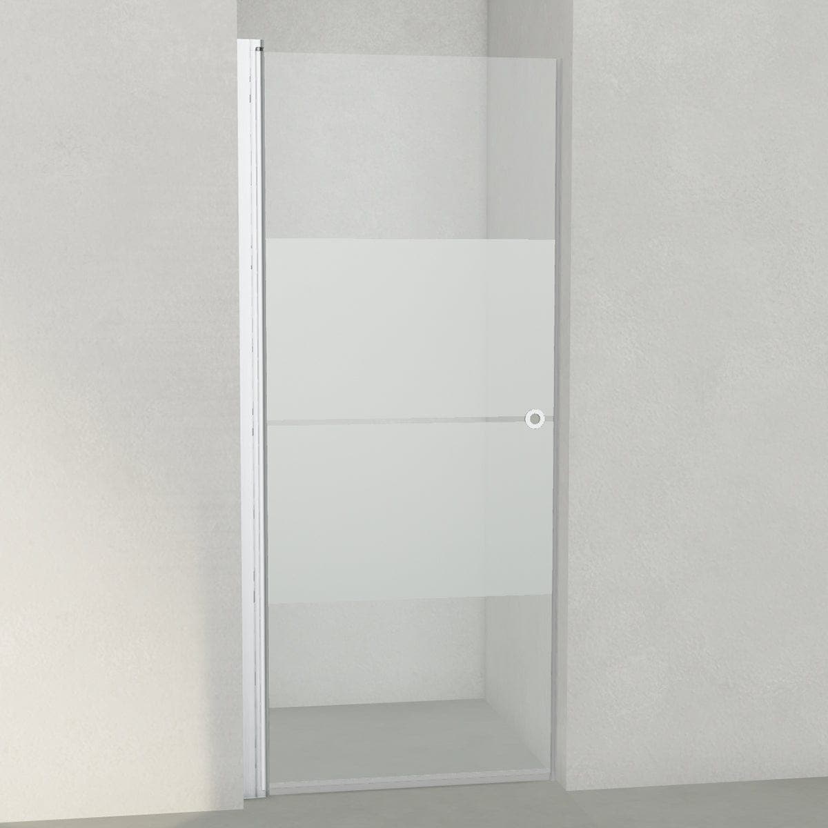 INR Dusjnisje LINC 2 Original Matt aluminium / 87,5cm / Stripe glass INR Iconic Nordic Rooms Dusjnisje INR-50230990