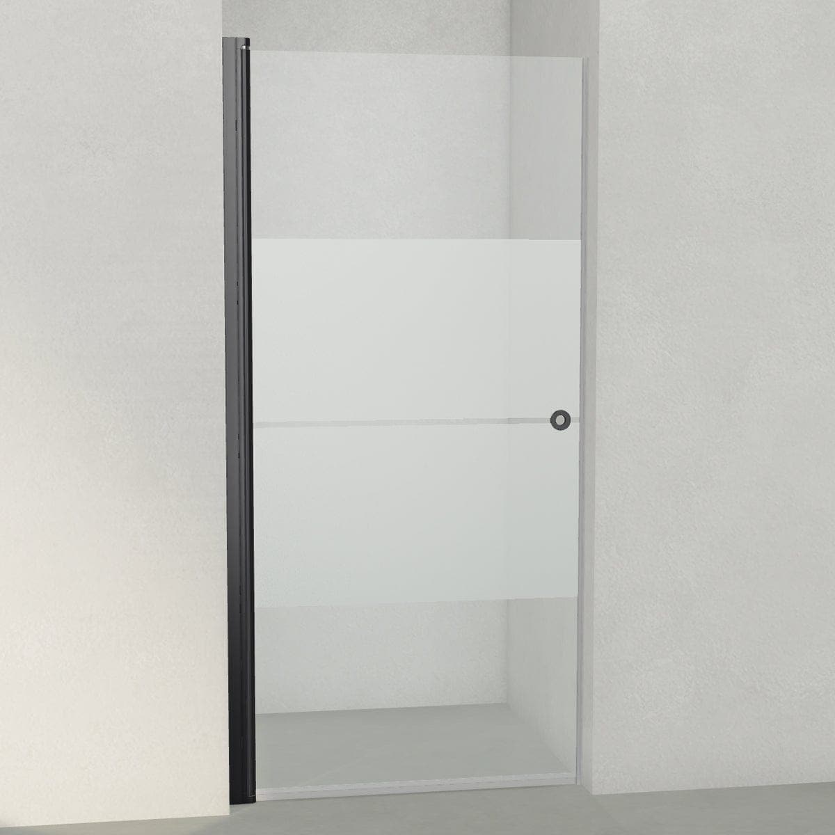 INR Dusjnisje LINC 2 Original Svart matt / 97,5cm / Stripe glass INR Iconic Nordic Rooms Dusjnisje INR-50230110