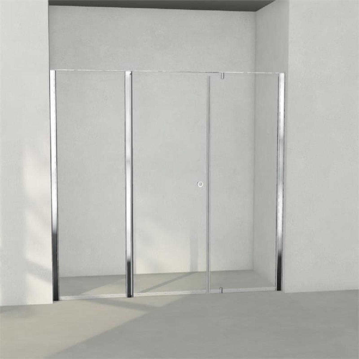 INR Dusjnisje LINC 7 Måltilpasset Krom / Måltilpasset - høyre / Klart glass INR Iconic Nordic Rooms Dusjnisje INR-507202300