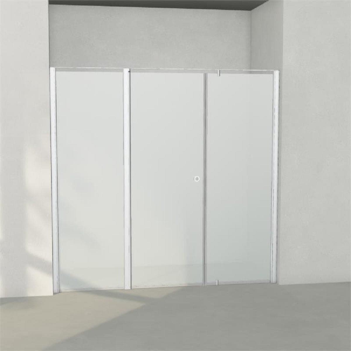 INR Dusjnisje LINC 7 Måltilpasset Matt aluminium / Måltilpasset - høyre / Frostet glass INR Iconic Nordic Rooms Dusjnisje INR-507210900