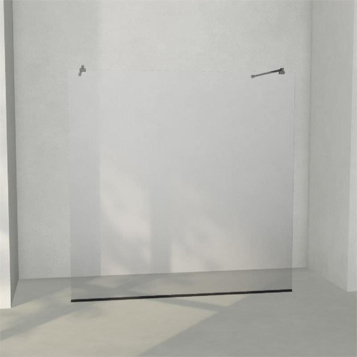 INR Dusjvegg ARC 43 Frame Måltilpasset Svart matt / Måltilpasset / Grått glass INR Iconic Nordic Rooms Dusjvegg INR-143203100