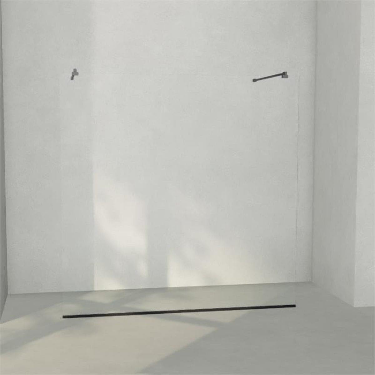 INR Dusjvegg ARC 43 Frame Måltilpasset Svart matt / Måltilpasset / Timeless klart glass INR Iconic Nordic Rooms Dusjvegg INR-143211100