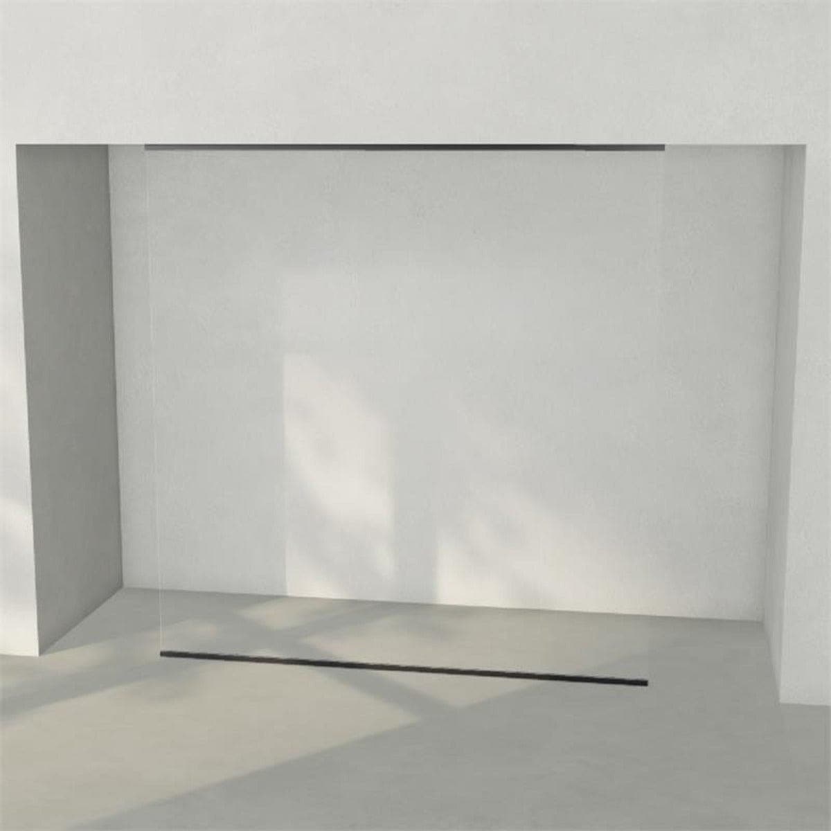 INR Dusjvegg ARC 43 Frame Plus Måltilpasset Svart matt / Måltilpasset / Opal klart glass INR Iconic Nordic Rooms Dusjvegg INR-143312100