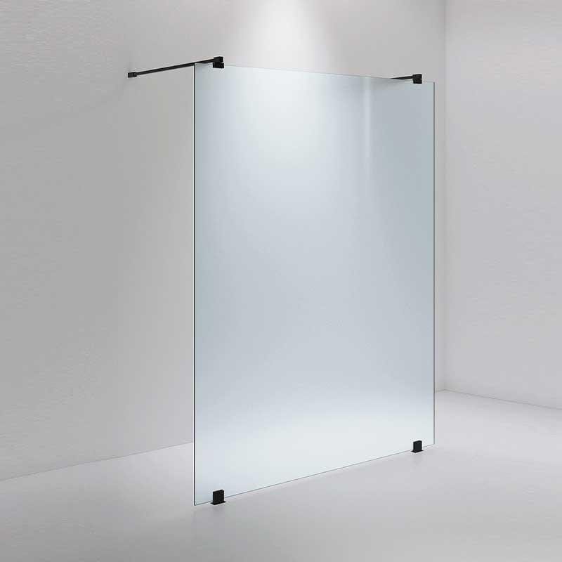 INR Dusjvegg ARC 43 Måltilpasset Svart matt / Måltilpasset / Frostet glass INR Iconic Nordic Rooms Dusjvegg INR-14310100