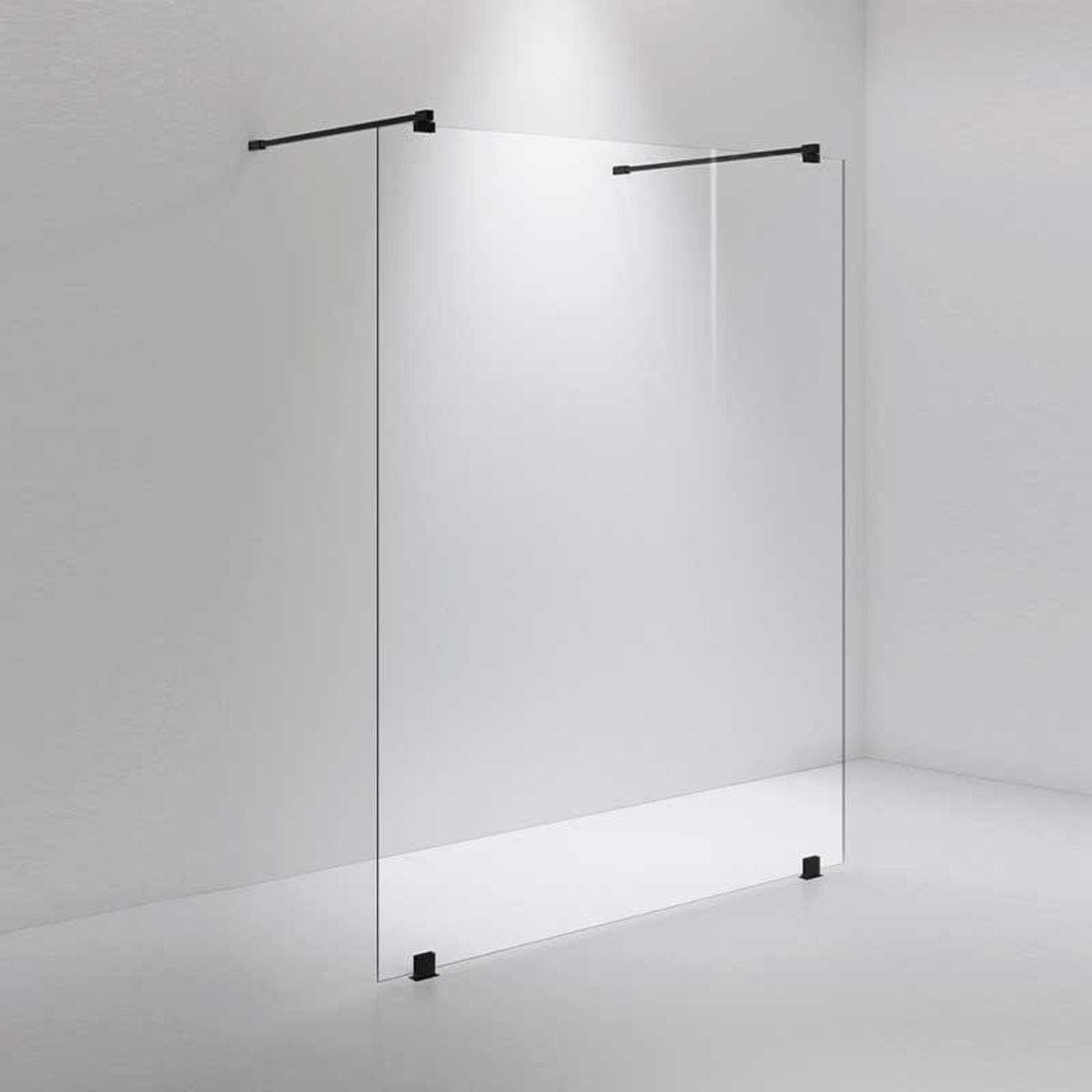 INR Dusjvegg ARC 43 Måltilpasset Svart matt / Måltilpasset / Opal klart glass INR Iconic Nordic Rooms Dusjvegg INR-14312100