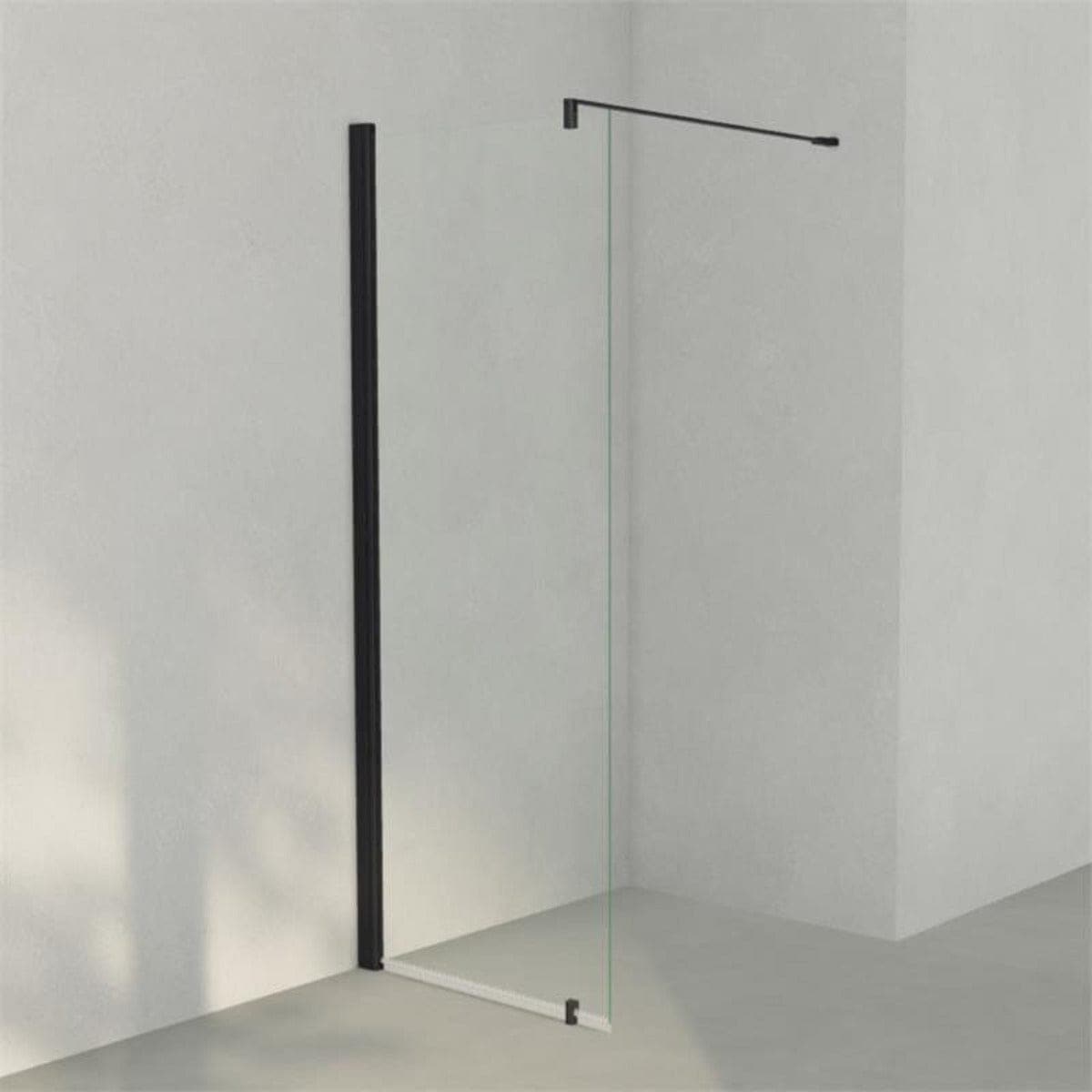 INR Dusjvegg LINC 20 Original Svart matt / 77,5cm / Klart glass INR Iconic Nordic Rooms Dusjvegg INR-520002180