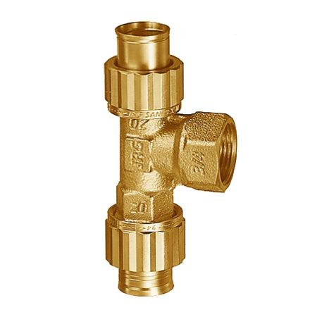 JRG Sanipex T-rør 20mmx3/4"x20mm