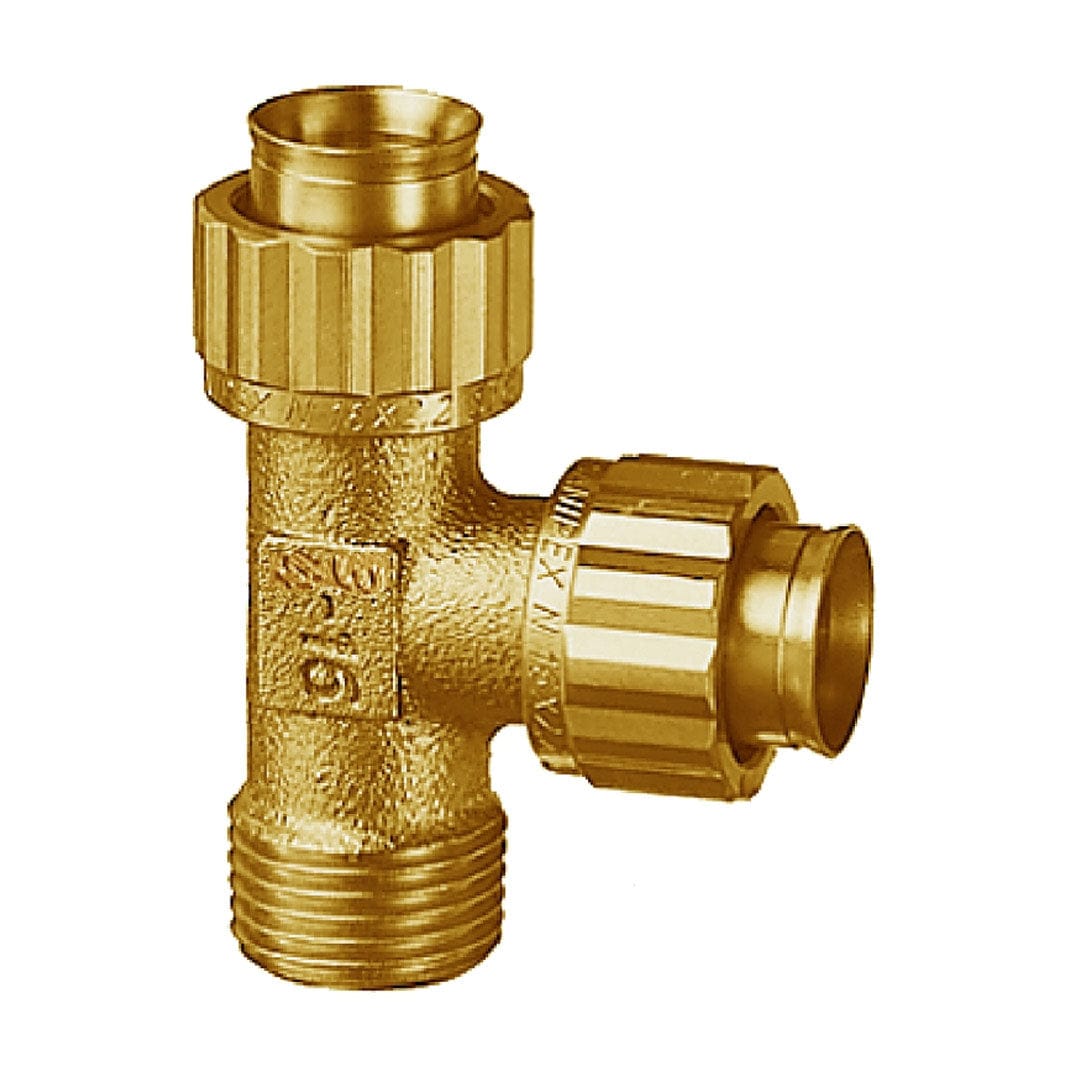 JRG Sanipex T-Rør med Utvendig 3/4" Gjenge 3/4"x 16x16mm JRG Sanipex Rørdeler tappevann AR-5112056