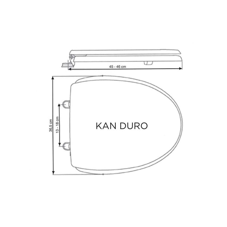 KAN Duro LED Toalettsete 84008 Hvit Kandre Toalettsete KA-84008
