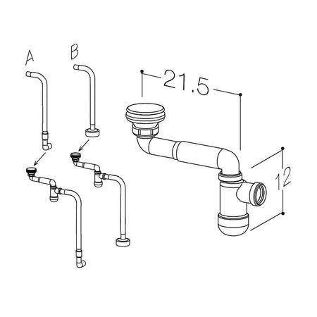 Korsbakken Vannlås for underskap uten utsparing