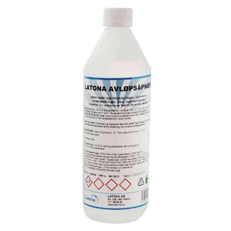 Latona Avløpsåpner 1 liter skånsom mot rør
