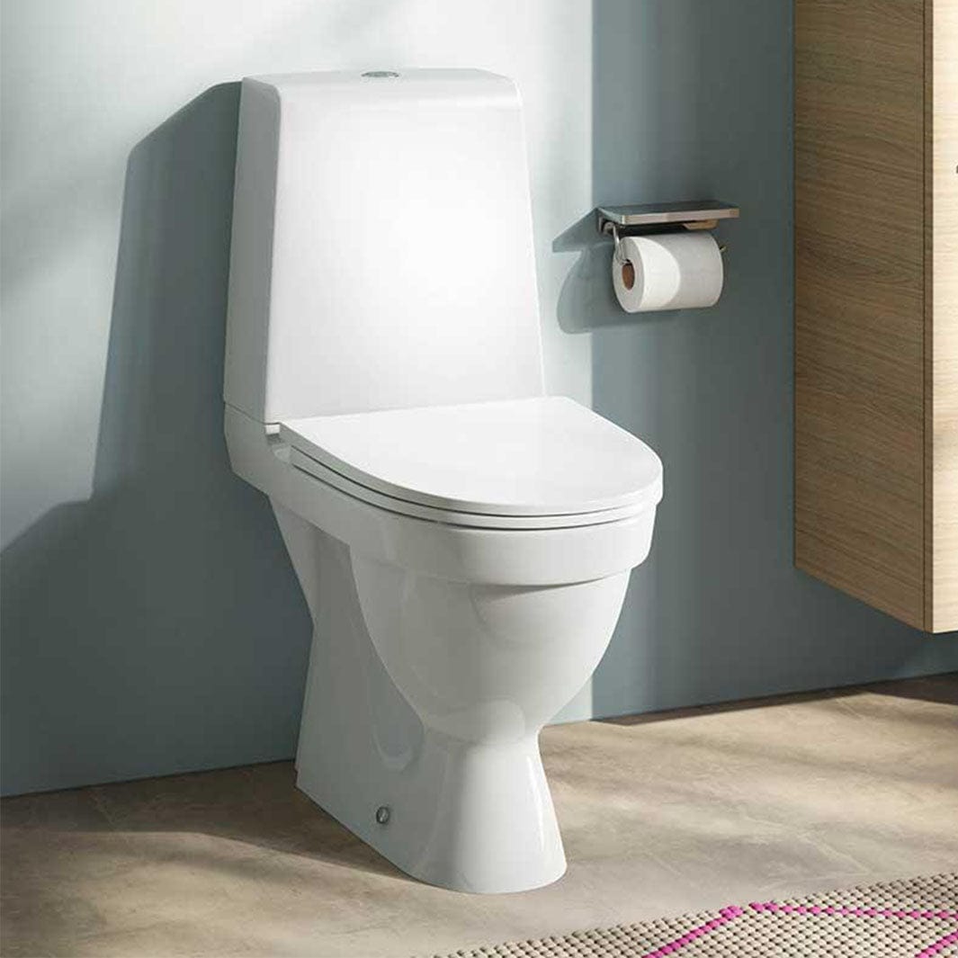 Laufen Kompas E 827091 Toalett Rimless - Skjult S-lås Hvit Gulvstående toalett