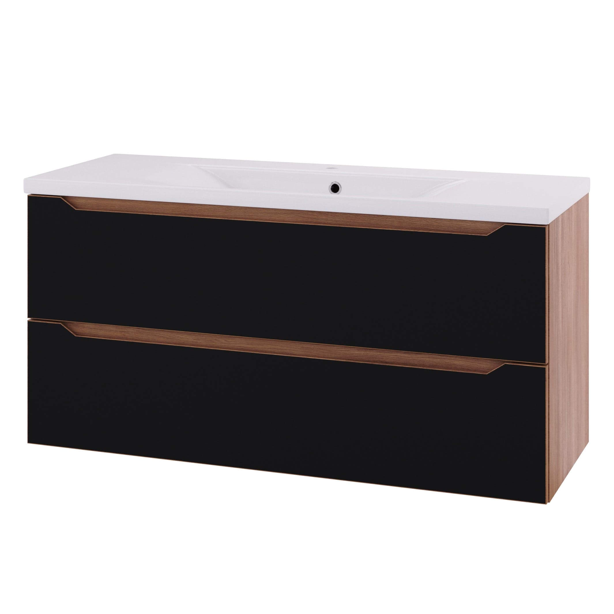 Linn Bad Emma D45cm Servantskap Svart / Eik 120cm Linn Bad Emma D45cm Servantskap Svart / Eik 120cm