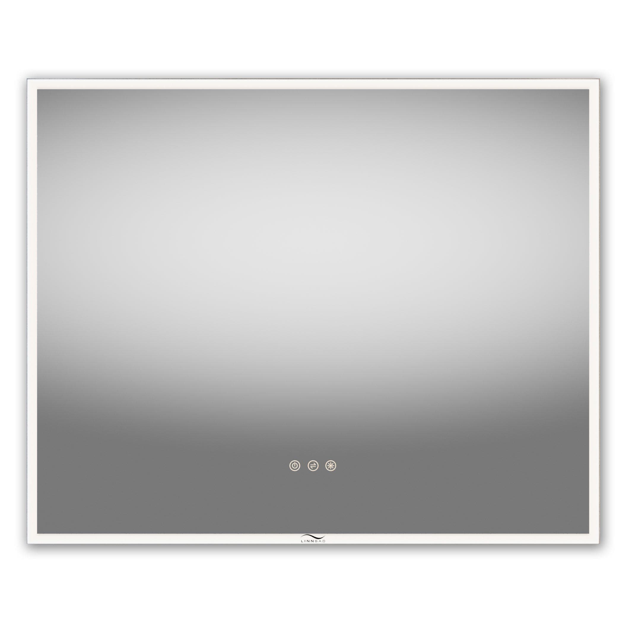 Linn Bad Framfjord Speil med frostet lysramme og panel 80cm Linn Bad Baderomsspeil LB-2608