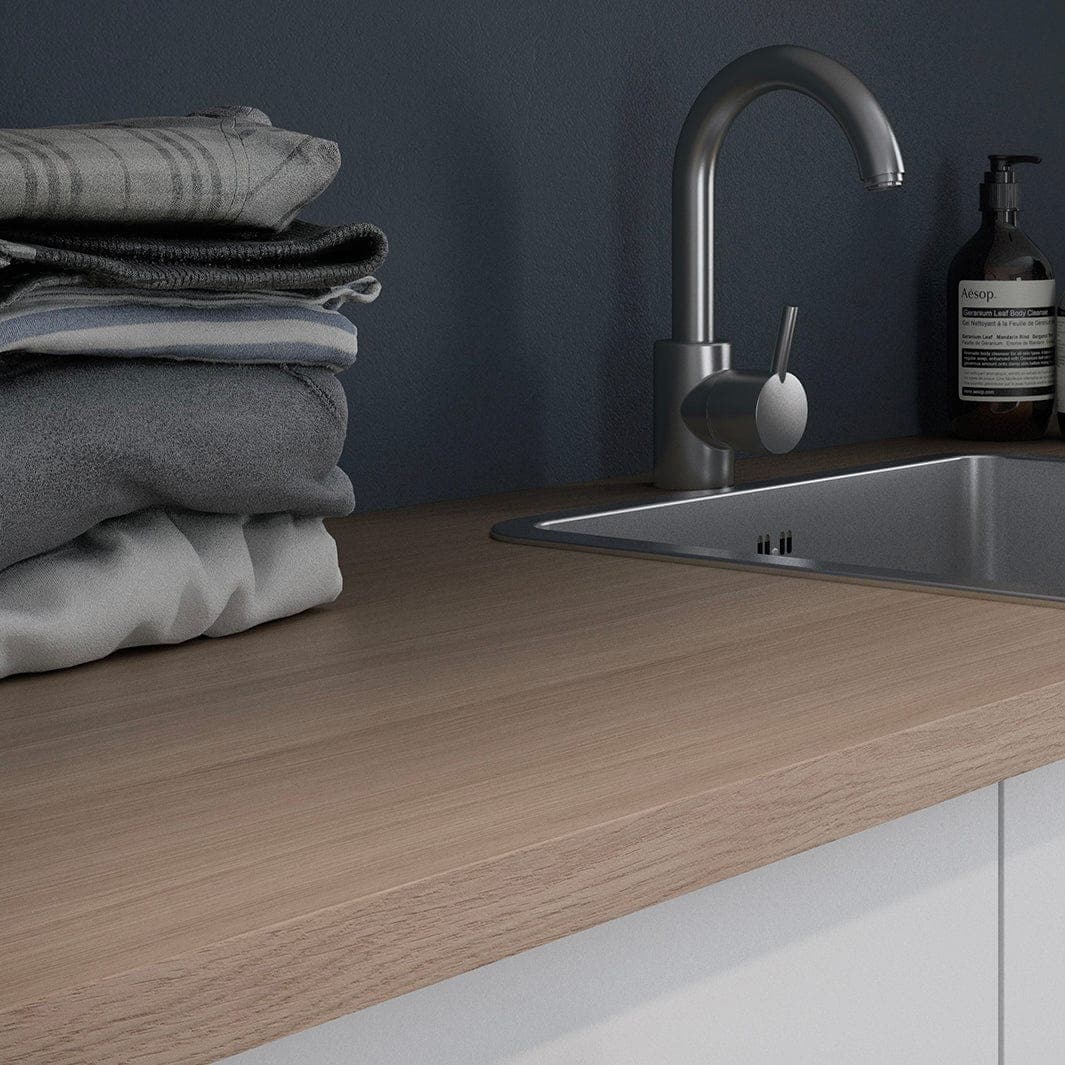 Linn Bad Måltilpasset Benkeplate for vaskerom Linn Bad Benkeplate vaskerom