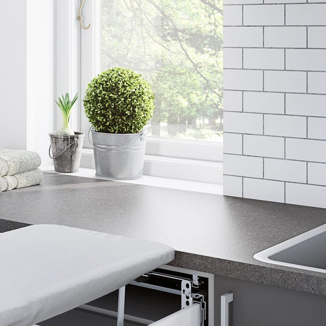 Linn Bad Måltilpasset Benkeplate for vaskerom Lys betong Linn Bad Benkeplate vaskerom LB-7008430