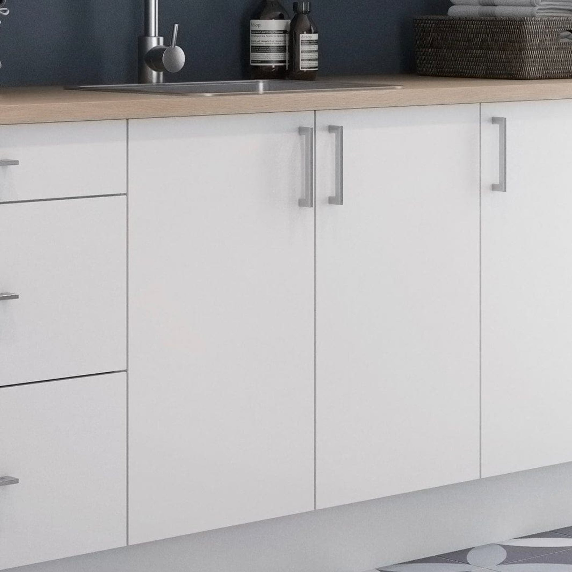 Linn Bad Underskap 2 dører for vaskerom Hvit matt / 60cm Linn Bad Benkeskap vaskerom LB-7008508