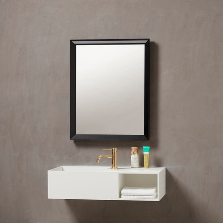 Loevschall Veron Speil med Ramme - svart matt