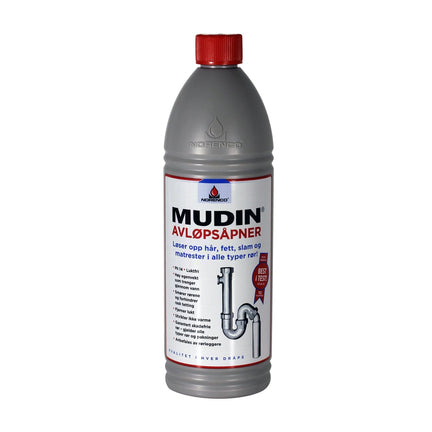 Mudin Avløpsåpner 1 liter - testvinner TV2 Norenco Avløpsåpner GRO-9815621